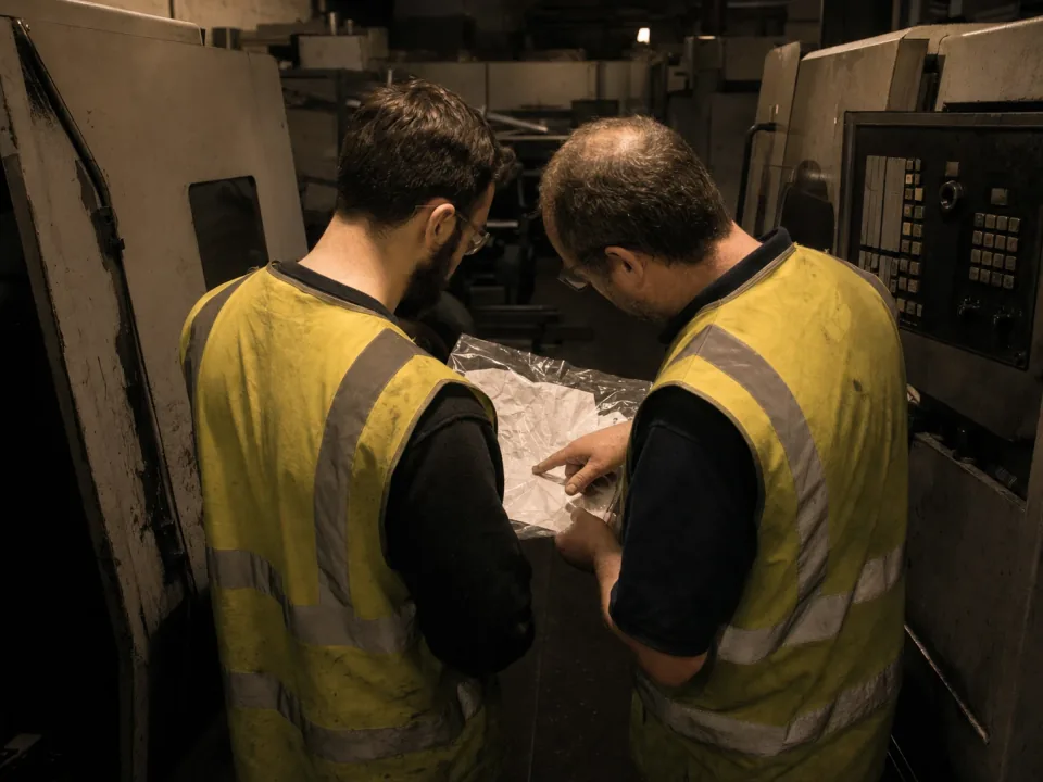 Pallets of incoming material at a goods-in bay